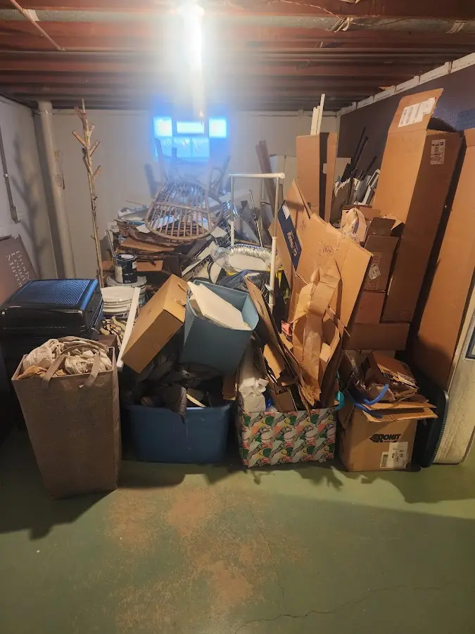 Roll-off dumpster container at job site for 15 Yard Dumpster Rental in Villas